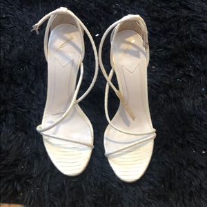 Brian Atwood Labrea Corded Snakeskin Sandal heel